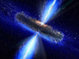 Quasar Drenched in Water Vapor This artists concept illustrates a quasar, or feeding black hole Quasar Drenched in Water Vapor This artists concept illustrates a quasar or feeding black hole 300x225 Quasar Drenched in Water Vapor This artists concept illustrates a quasar, or feeding black hole
