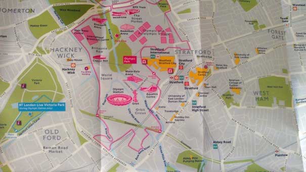 london olympic stadium location map