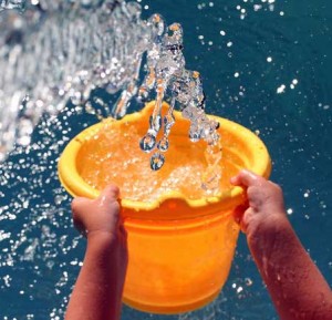 yellow bucket of water splash catch everywhere 300x289 yellow bucket of water splash catch everywhere